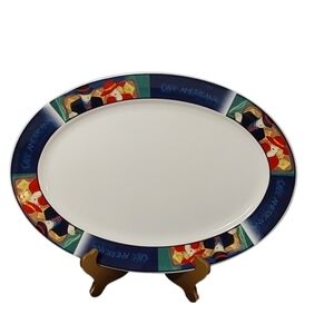 CAFE AMERICANA  BY‎ SANGO VINTAGE 1998 RETIRED OVAL PLATTER
